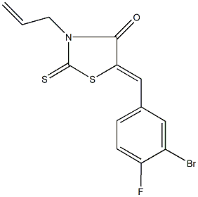 3-allyl-5-(3-bromo-4-fluorobenzylidene)-2-thioxo-1,3-thiazolidin-4-one Struktur