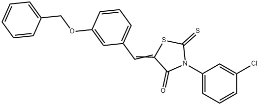 5-[3-(benzyloxy)benzylidene]-3-(3-chlorophenyl)-2-thioxo-1,3-thiazolidin-4-one Struktur