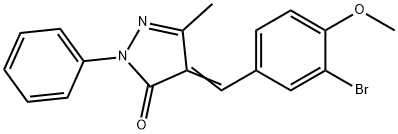 4-(3-bromo-4-methoxybenzylidene)-5-methyl-2-phenyl-2,4-dihydro-3H-pyrazol-3-one Struktur