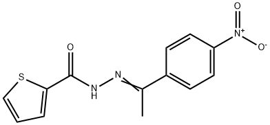 N'-(1-{4-nitrophenyl}ethylidene)-2-thiophenecarbohydrazide Struktur