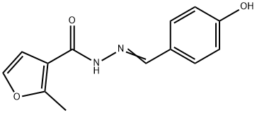 N'-(4-hydroxybenzylidene)-2-methyl-3-furohydrazide Struktur