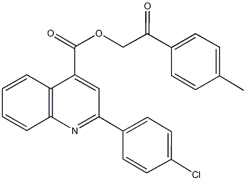 2-(4-methylphenyl)-2-oxoethyl 2-(4-chlorophenyl)-4-quinolinecarboxylate Struktur