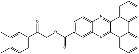 2-(3,4-dimethylphenyl)-2-oxoethyl dibenzo[a,c]phenazine-11-carboxylate Struktur