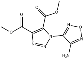 dimethyl 1-(4-amino-1,2,5-oxadiazol-3-yl)-1H-1,2,3-triazole-4,5-dicarboxylate Struktur