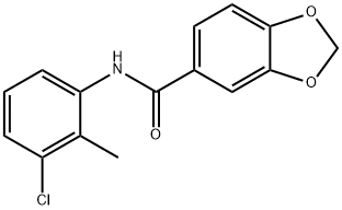 N-(3-chloro-2-methylphenyl)-1,3-benzodioxole-5-carboxamide Struktur