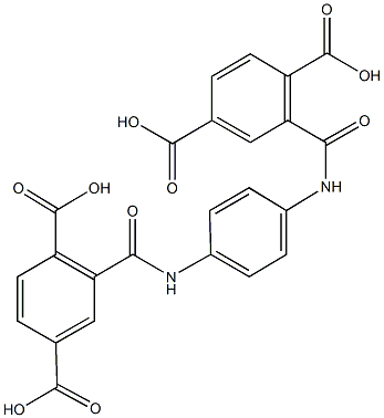 2-({4-[(2,5-dicarboxybenzoyl)amino]anilino}carbonyl)terephthalic acid Struktur