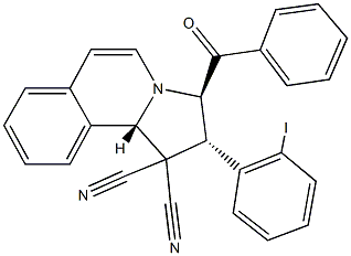 3-benzoyl-2-(2-iodophenyl)-2,3-dihydropyrrolo[2,1-a]isoquinoline-1,1(10bH)-dicarbonitrile Struktur