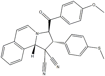 3-(4-methoxybenzoyl)-2-[4-(methylsulfanyl)phenyl]-2,3-dihydropyrrolo[2,1-a]isoquinoline-1,1(10bH)-dicarbonitrile Struktur