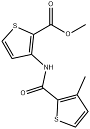 methyl 3-{[(3-methyl-2-thienyl)carbonyl]amino}-2-thiophenecarboxylate Struktur