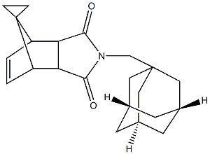 4-(1-adamantylmethyl)-spiro[4-azatricyclo[5.2.1.0~2,6~]dec[8]ene-10.1'-cyclopropane]-3,5-dione Struktur