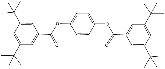 4-[(3,5-ditert-butylbenzoyl)oxy]phenyl 3,5-ditert-butylbenzoate Struktur