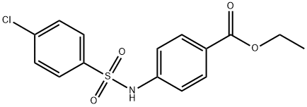 ethyl 4-{[(4-chlorophenyl)sulfonyl]amino}benzoate Struktur