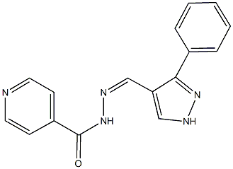 N'-[(3-phenyl-1H-pyrazol-4-yl)methylene]isonicotinohydrazide Struktur