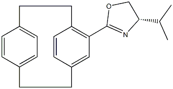 4-isopropyl-2-tricyclo[8.2.2.2~4,7~]hexadeca-1(12),4,6,10,13,15-hexaen-5-yl-4,5-dihydro-1,3-oxazole Struktur