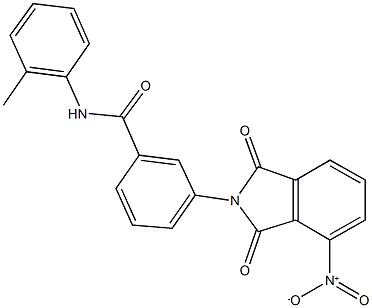 3-{4-nitro-1,3-dioxo-1,3-dihydro-2H-isoindol-2-yl}-N-(2-methylphenyl)benzamide Struktur