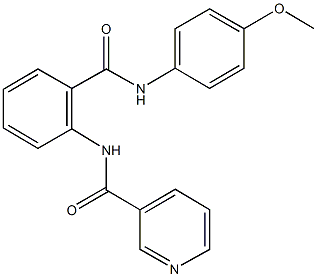 N-{2-[(4-methoxyanilino)carbonyl]phenyl}nicotinamide Struktur