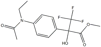 methyl 2-{4-[acetyl(ethyl)amino]phenyl}-3,3,3-trifluoro-2-hydroxypropanoate Struktur