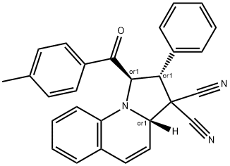 1-(4-methylbenzoyl)-2-phenyl-1,2-dihydropyrrolo[1,2-a]quinoline-3,3(3aH)-dicarbonitrile Struktur