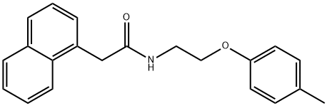 N-[2-(4-methylphenoxy)ethyl]-2-(1-naphthyl)acetamide Struktur