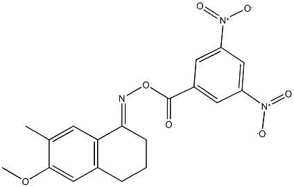 6-methoxy-7-methyl-3,4-dihydro-1(2H)-naphthalenone O-{3,5-bisnitrobenzoyl}oxime Struktur