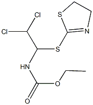 ethyl 2,2-dichloro-1-(4,5-dihydro-1,3-thiazol-2-ylsulfanyl)ethylcarbamate Struktur