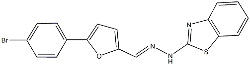 5-(4-bromophenyl)-2-furaldehyde 1,3-benzothiazol-2-ylhydrazone Struktur