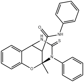 (9S)-9-methyl-N,10-diphenyl-11-thioxo-8-oxa-10,12-diazatricyclo[7.3.1.0~2,7~]trideca-2,4,6-triene-13-carboxamide Struktur