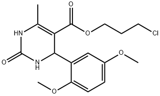 3-chloropropyl 4-(2,5-dimethoxyphenyl)-6-methyl-2-oxo-1,2,3,4-tetrahydro-5-pyrimidinecarboxylate Struktur