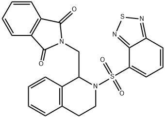 2-{[2-(2,1,3-benzothiadiazol-4-ylsulfonyl)-1,2,3,4-tetrahydro-1-isoquinolinyl]methyl}-1H-isoindole-1,3(2H)-dione Struktur