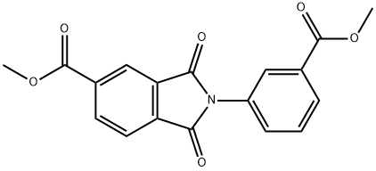 methyl 2-[3-(methoxycarbonyl)phenyl]-1,3-dioxo-5-isoindolinecarboxylate Struktur