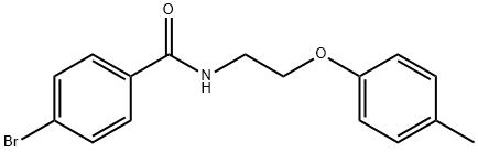 4-bromo-N-[2-(4-methylphenoxy)ethyl]benzamide Struktur