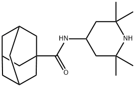 N-(2,2,6,6-tetramethyl-4-piperidinyl)-1-adamantanecarboxamide Struktur