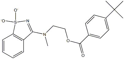 2-[(1,1-dioxido-1,2-benzisothiazol-3-yl)(methyl)amino]ethyl 4-tert-butylbenzoate Struktur