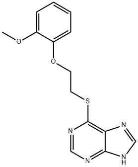 6-{[2-(2-methoxyphenoxy)ethyl]sulfanyl}-9H-purine Struktur