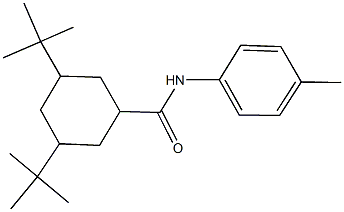 3,5-ditert-butyl-N-(4-methylphenyl)cyclohexanecarboxamide Struktur