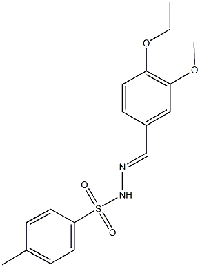 N'-(4-ethoxy-3-methoxybenzylidene)-4-methylbenzenesulfonohydrazide Struktur