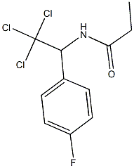 N-[2,2,2-trichloro-1-(4-fluorophenyl)ethyl]propanamide Struktur