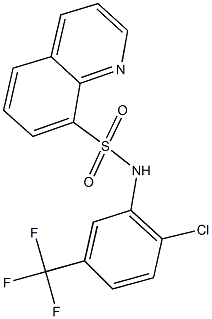 N-[2-chloro-5-(trifluoromethyl)phenyl]-8-quinolinesulfonamide Struktur