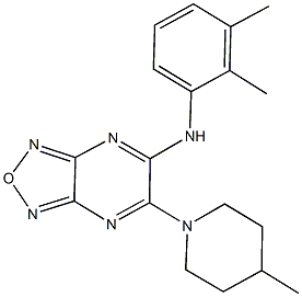 N-(2,3-dimethylphenyl)-6-(4-methyl-1-piperidinyl)[1,2,5]oxadiazolo[3,4-b]pyrazin-5-amine Struktur