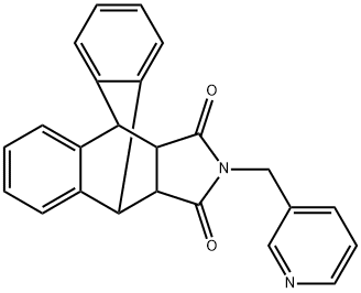 17-(3-pyridinylmethyl)-17-azapentacyclo[6.6.5.0~2,7~.0~9,14~.0~15,19~]nonadeca-2,4,6,9,11,13-hexaene-16,18-dione Struktur