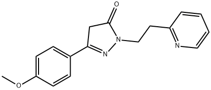 5-(4-methoxyphenyl)-2-[2-(2-pyridinyl)ethyl]-2,4-dihydro-3H-pyrazol-3-one Struktur