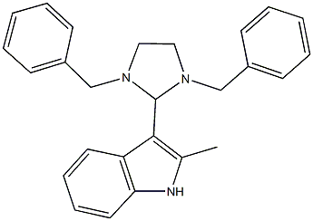 3-(1,3-dibenzyl-2-imidazolidinyl)-2-methyl-1H-indole Struktur