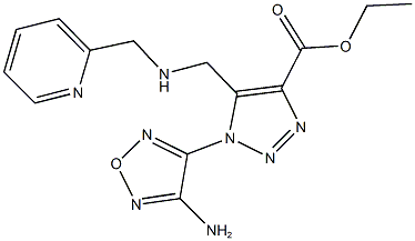 ethyl 1-(4-amino-1,2,5-oxadiazol-3-yl)-5-{[(2-pyridinylmethyl)amino]methyl}-1H-1,2,3-triazole-4-carboxylate Struktur