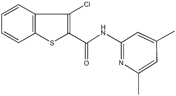 3-chloro-N-(4,6-dimethyl-2-pyridinyl)-1-benzothiophene-2-carboxamide Struktur