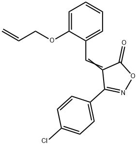 4-[2-(allyloxy)benzylidene]-3-(4-chlorophenyl)-5(4H)-isoxazolone Struktur