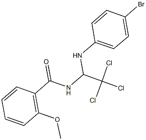 N-[1-(4-bromoanilino)-2,2,2-trichloroethyl]-2-methoxybenzamide Struktur