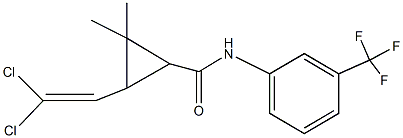 3-(2,2-dichlorovinyl)-2,2-dimethyl-N-[3-(trifluoromethyl)phenyl]cyclopropanecarboxamide Struktur