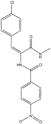 N-{2-(4-chlorophenyl)-1-[(methylamino)carbonyl]vinyl}-4-nitrobenzamide Struktur