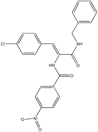 N-[1-[(benzylamino)carbonyl]-2-(4-chlorophenyl)vinyl]-4-nitrobenzamide Struktur