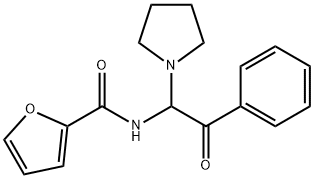 N-(2-oxo-2-phenyl-1-pyrrolidin-1-ylethyl)-2-furamide Struktur